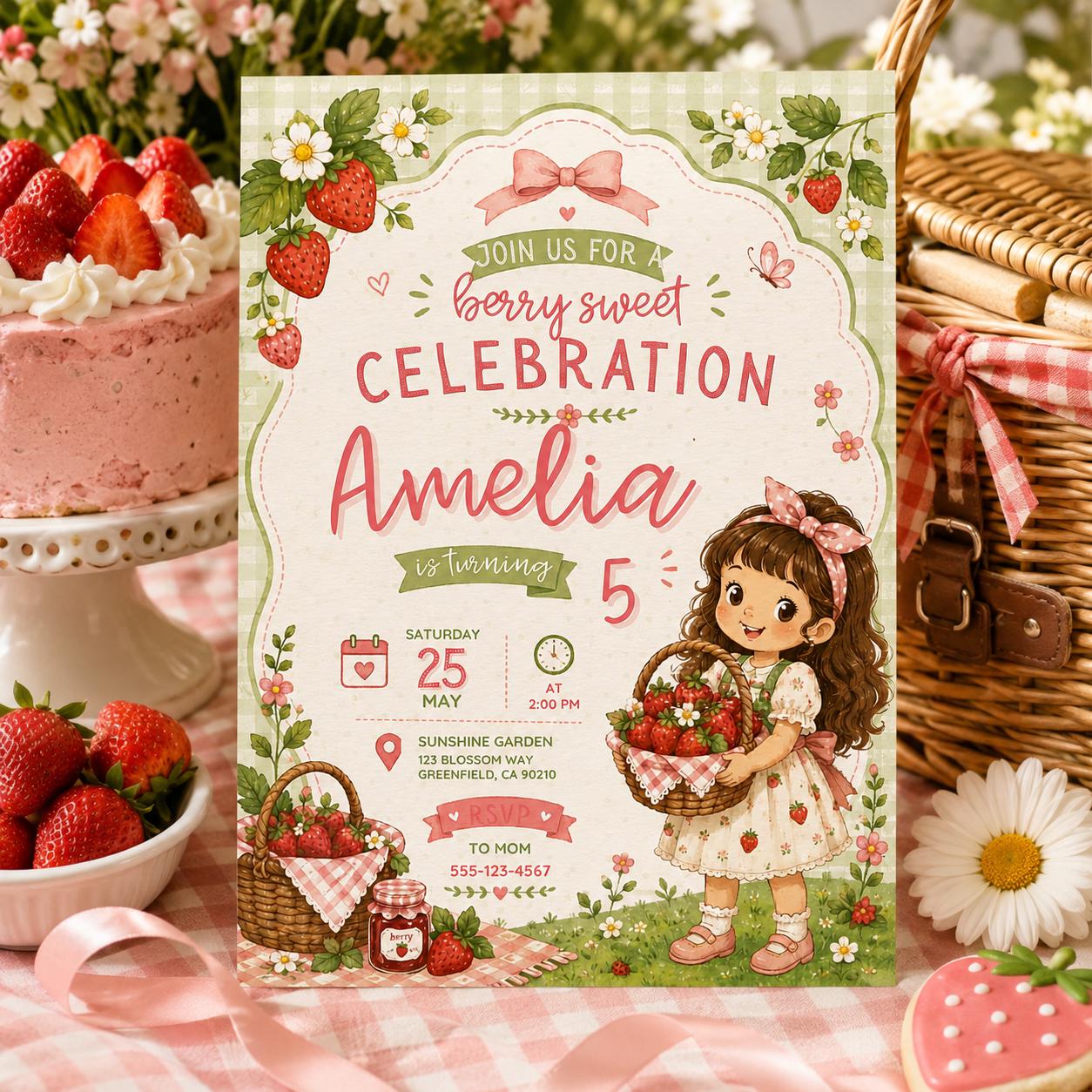 Editable Sweet Treats Birthday Invitation Canva Template, Girls Kids Sweet Cute Fun DIY Chic Tween Party Invite, Printable Digital Download.