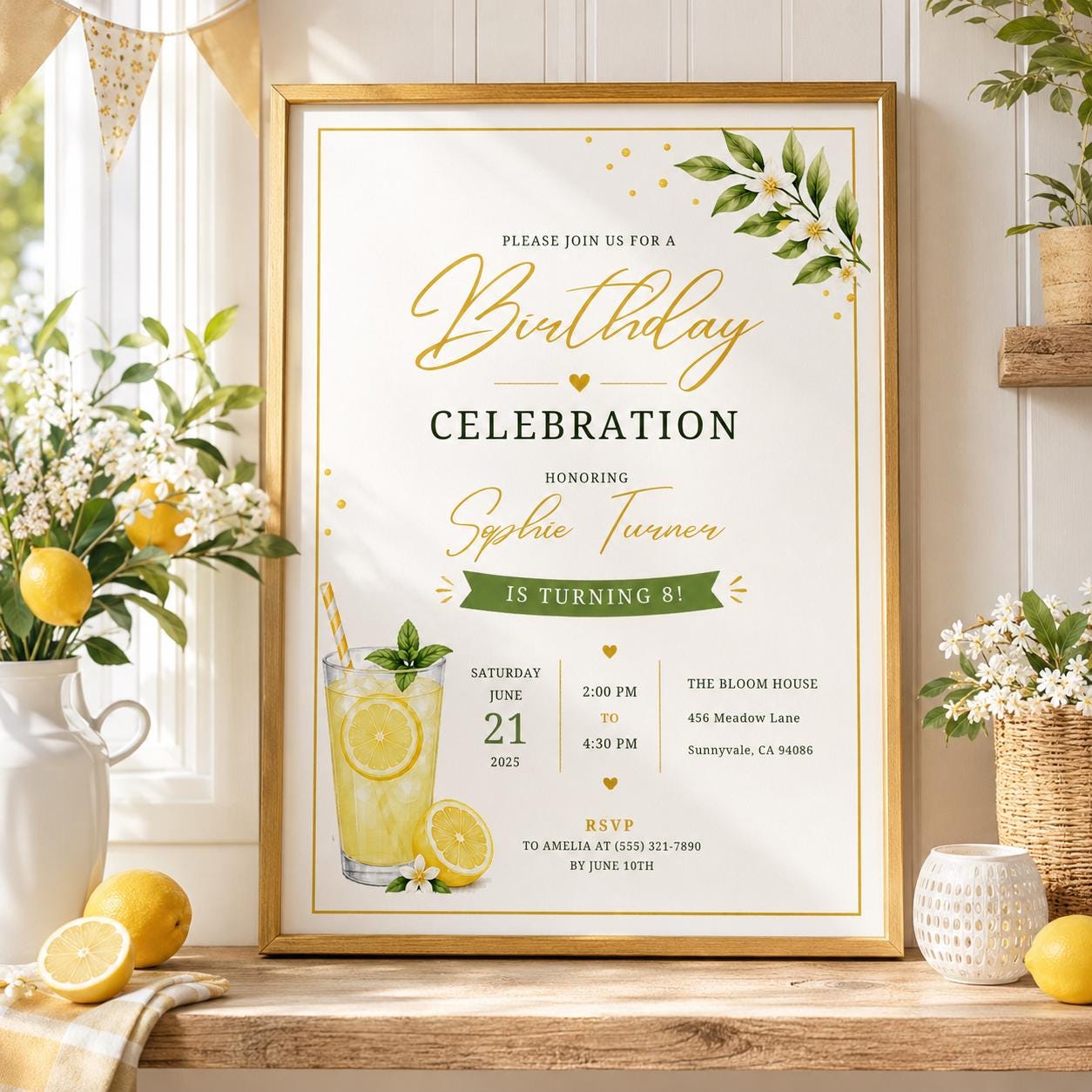 Editable Brunch Birthday Invitation Canva Template, Girls Adult Brunch Cute Fun DIY Chic Kids Teen Party Invite, Printable Digital Download.