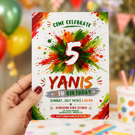 Editable Pool Birthday Invitation Canva Template, Boys Kids Cute Modern Fun Themed Custom DIY Chic Party Invite, Printable Digital Download.