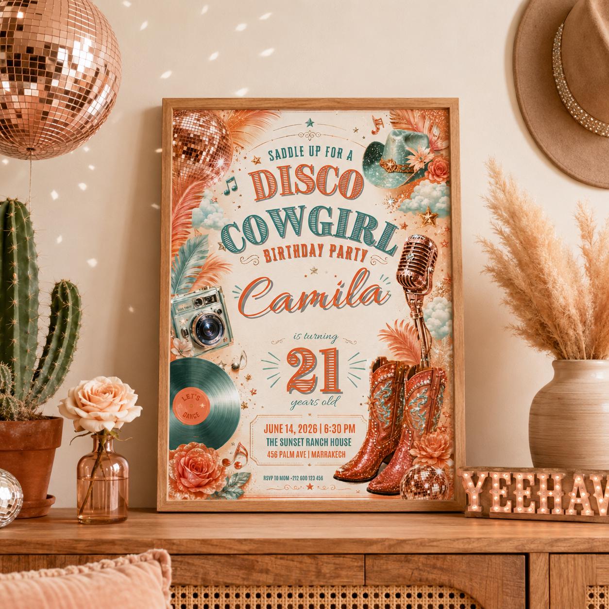Editable Life of Birthday Invitation Canva Template, Girls Cute Fun DIY Sweet Chic Kids Teen Tween Party Invite, Printable Digital Download.