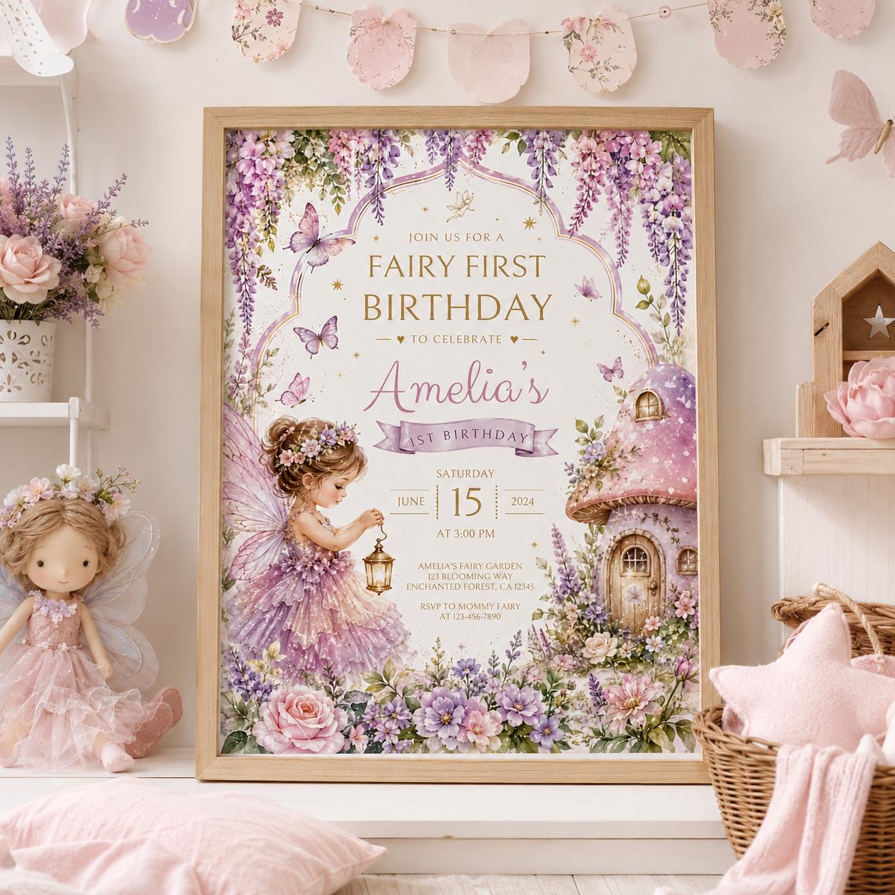 Editable Tea Birthday Invitation Canva Template, Girls Kids Tea Cute Fun DIY Sweet Chic Teen Tween Party Invite, Printable Digital Download.