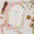 Editable Wildflower Birthday Invitation Canva Template, Floral Girls Kids Cute Modern Fun DIY Chic Party Invite, Printable Digital Download.