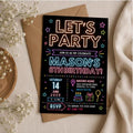 Editable Simple Colorful Birthday Invitation Canva Template, Rainbow Kids Cute Modern Fun DIY Chic Party Invite, Printable Digital Download.