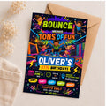 Editable Trampoline Park Birthday Invitation Canva Template, Kids Cute Modern Fun Themed DIY Sweet Party Invite, Printable Digital Download.