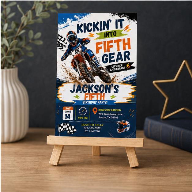 Editable Race Car Birthday Invitation Canva Template, Boho Boys Kids Racing Cute Fun DIY Chic Teen Party Invite, Printable Digital Download.