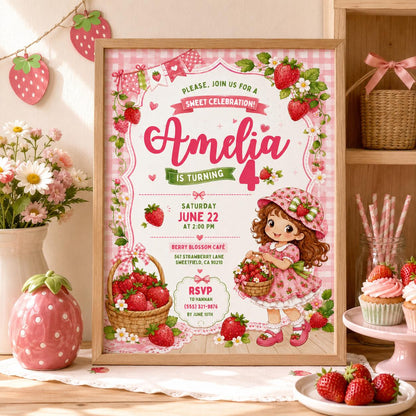 Editable Sweet Treats Birthday Invitation Canva Template, Girls Kids Sweet Cute Fun DIY Chic Tween Party Invite, Printable Digital Download.