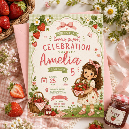 Editable Sweet Treats Birthday Invitation Canva Template, Girls Kids Sweet Cute Fun DIY Chic Tween Party Invite, Printable Digital Download.