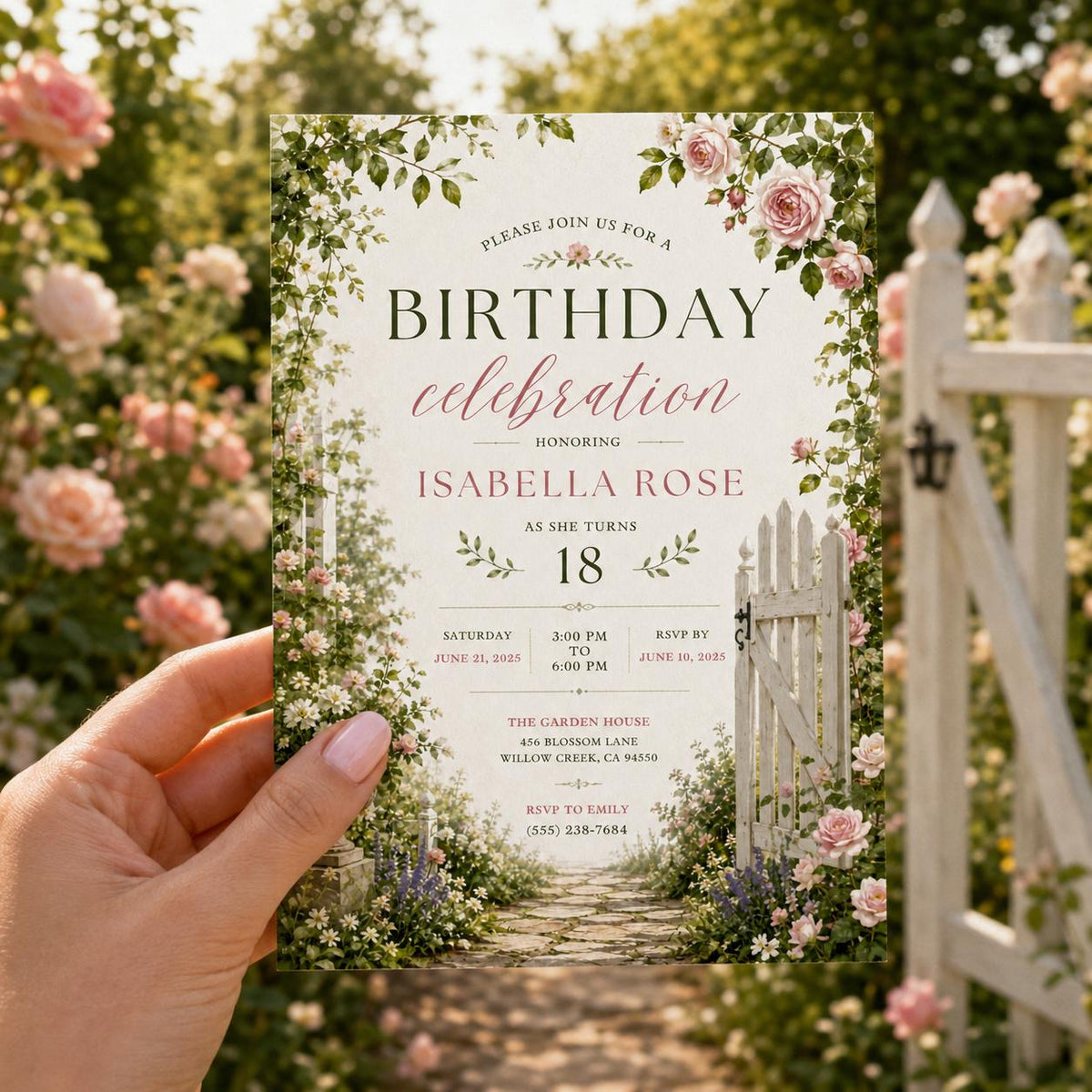 Editable Tea Birthday Invitation Canva Template, Girls Kids Tea Cute Fun DIY Sweet Chic Teen Tween Party Invite, Printable Digital Download.