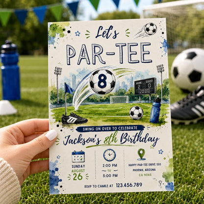 Editable Golf Birthday Invitation Canva Template, Boys Adult Golf Cute Modern Fun Themed DIY Sweet Party Invite, Printable Digital Download.