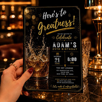 Editable Neon Glow Birthday Invitation Canva Template, Gold Black Boys Neon Cute Fun DIY Chic Kids Party Invite, Printable Digital Download.