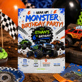 Editable Monster Birthday Invitation Canva Template, Boys Kids Cute Modern Fun DIY Sweet Chic Teen Party Invite, Printable Digital Download.