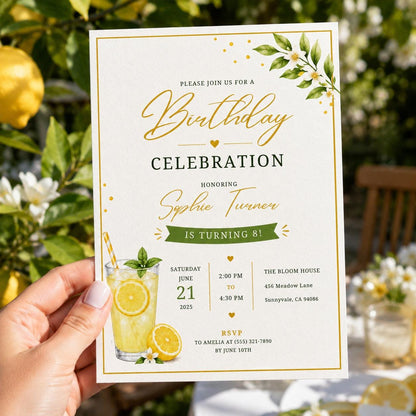 Editable Brunch Birthday Invitation Canva Template, Girls Adult Brunch Cute Fun DIY Chic Kids Teen Party Invite, Printable Digital Download.