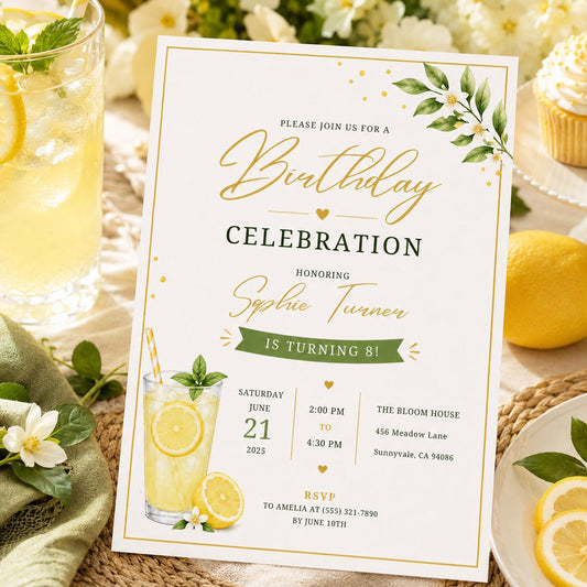 Editable Brunch Birthday Invitation Canva Template, Girls Adult Brunch Cute Fun DIY Chic Kids Teen Party Invite, Printable Digital Download.