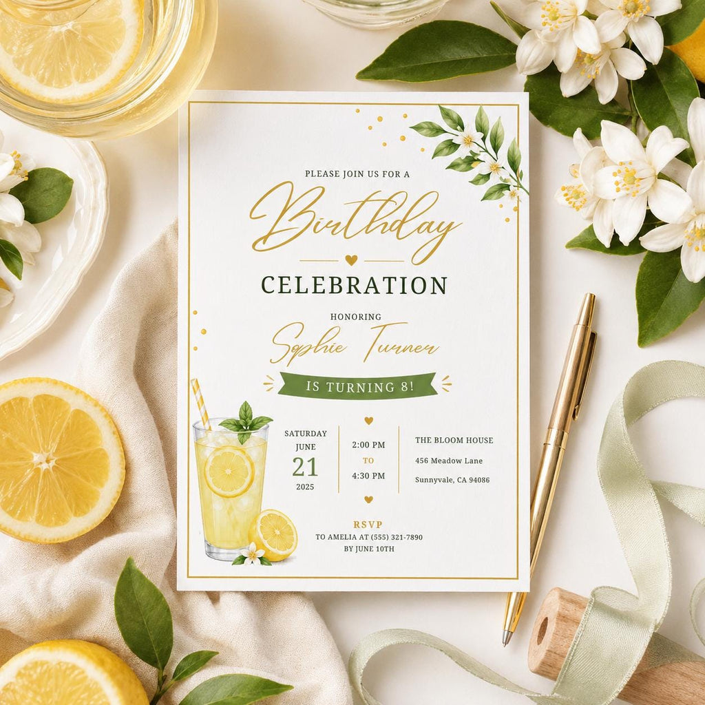 Editable Brunch Birthday Invitation Canva Template, Girls Adult Brunch Cute Fun DIY Chic Kids Teen Party Invite, Printable Digital Download.