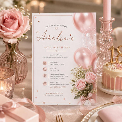 Editable Pink Bow Baby Shower Sign Canva Template, Luxury Floral Girls Kids Bow Cute Modern Fun DIY Chic Teen Printable Digital Party Decor.