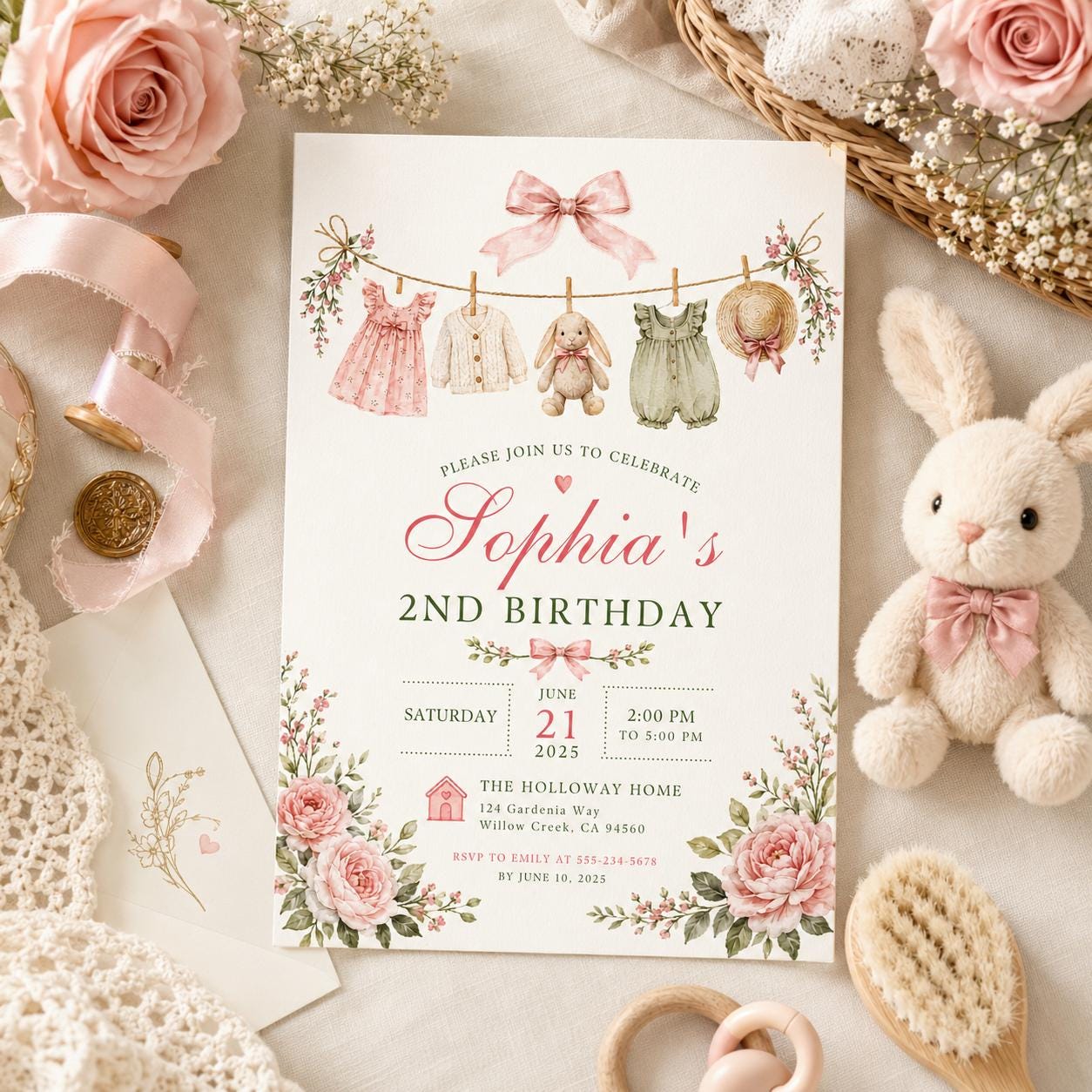 Editable Ciao Italian Baby Shower Invitation Canva Template, Red Girls Kids Cute Fun DIY Chic Teen Party Invite, Printable Digital Download.