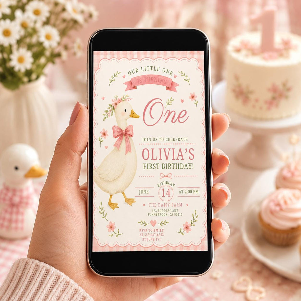 Editable Preppy Birthday Invitation Canva Template, Pink Cute Girls Kids Preppy Fun DIY Sweet Chic Party Invite, Printable Digital Download.