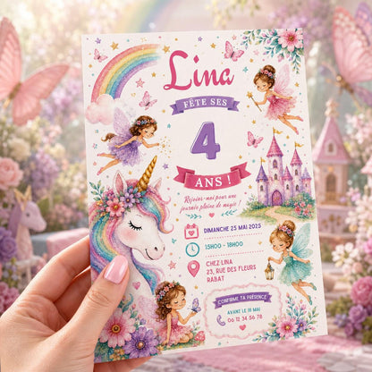 Editable Neon Glow Birthday Invitation Canva Template, Pastel Rainbow Girls Neon Cute Fun DIY Chic Party Invite, Printable Digital Download.