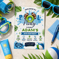 Editable Football Birthday Invitation Canva Template, Boys Pool Cute Modern Fun DIY Chic Kids Teen Party Invite, Printable Digital Download.