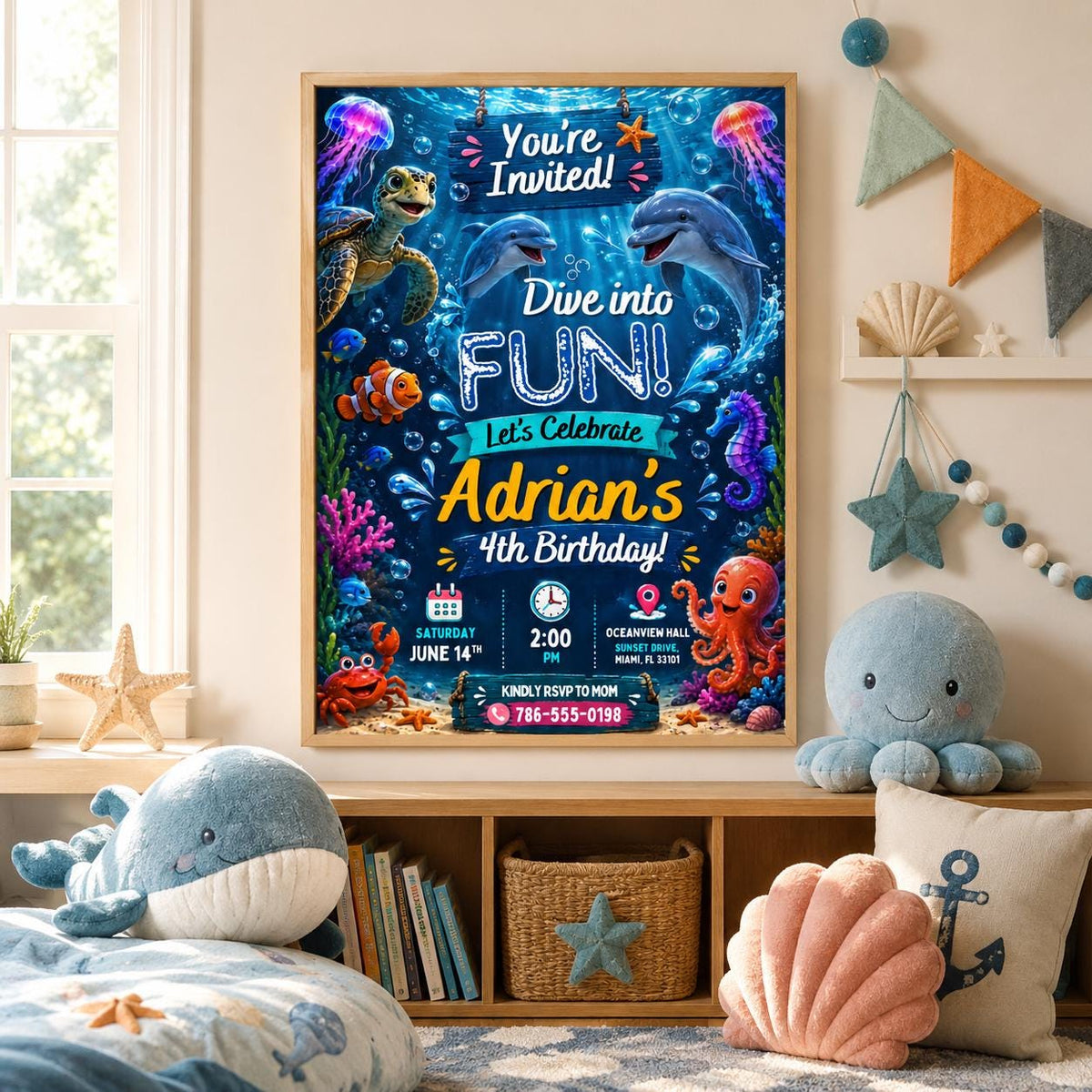 Editable Pool Birthday Invitation Canva Template, Summer Cute Modern Fun Themed DIY Chic Kids Teen Party Invite, Printable Digital Download.