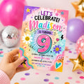 Editable Retro Birthday Invitation Canva Template, Girls Retro Groovy Cute Fun DIY Sweet Chic Kids Party Invite, Printable Digital Download.