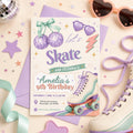 Editable Cherry Birthday Invitation Canva Template, Pink Preppy Girls Teens Cute Fun DIY Chic Kids Party Invite, Printable Digital Download.