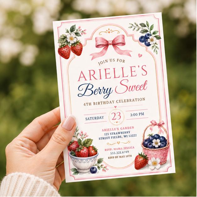Editable Sweet Treats Birthday Invitation Canva Template, Kids Sweet Cute Modern Fun DIY Chic Teen Party Invite, Printable Digital Download.