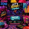 Editable Monster Birthday Invitation Canva Template, Neon Boys Kids Cute Modern Fun DIY Sweet Chic Party Invite, Printable Digital Download.