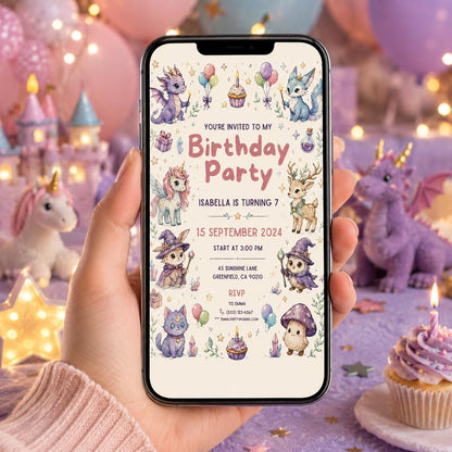 Editable Monster Birthday Invitation Canva Template, Kids Cute Fun DIY Sweet Chic Teen Tween Adult Party Invite, Printable Digital Download.