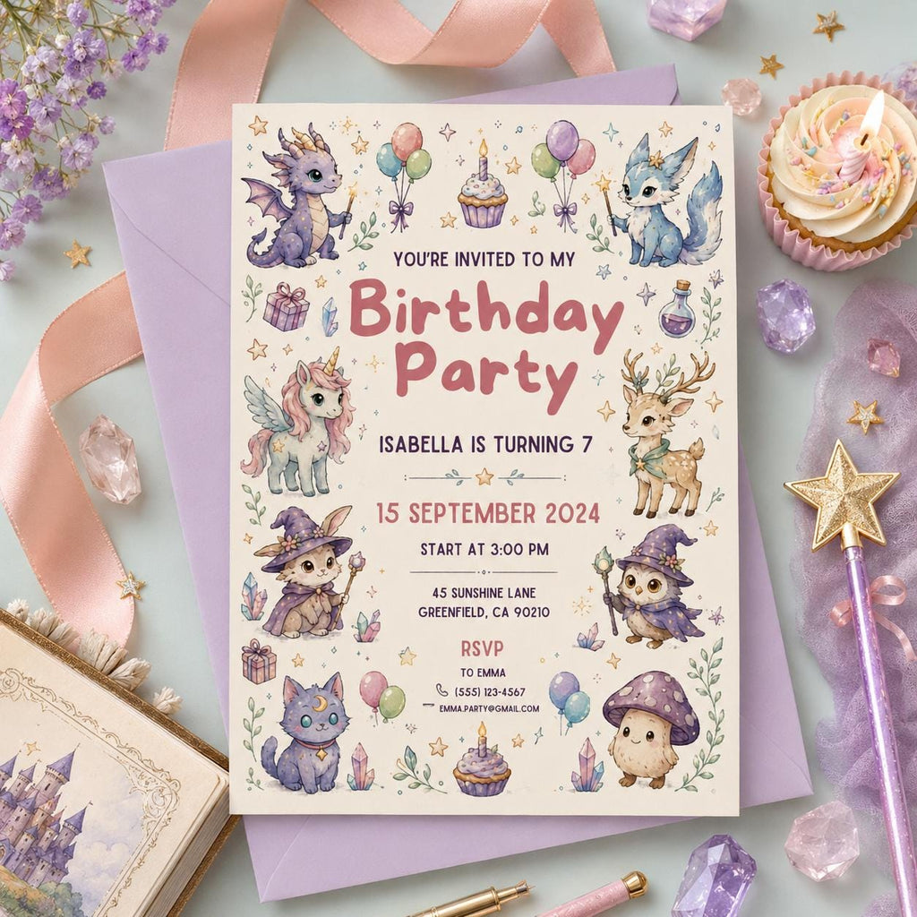 Editable Monster Birthday Invitation Canva Template, Kids Cute Fun DIY Sweet Chic Teen Tween Adult Party Invite, Printable Digital Download.