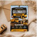 Editable Construction Birthday Invitation Canva Template, Modern Boys Kids Cute Fun DIY Sweet Chic Party Invite, Printable Digital Download.