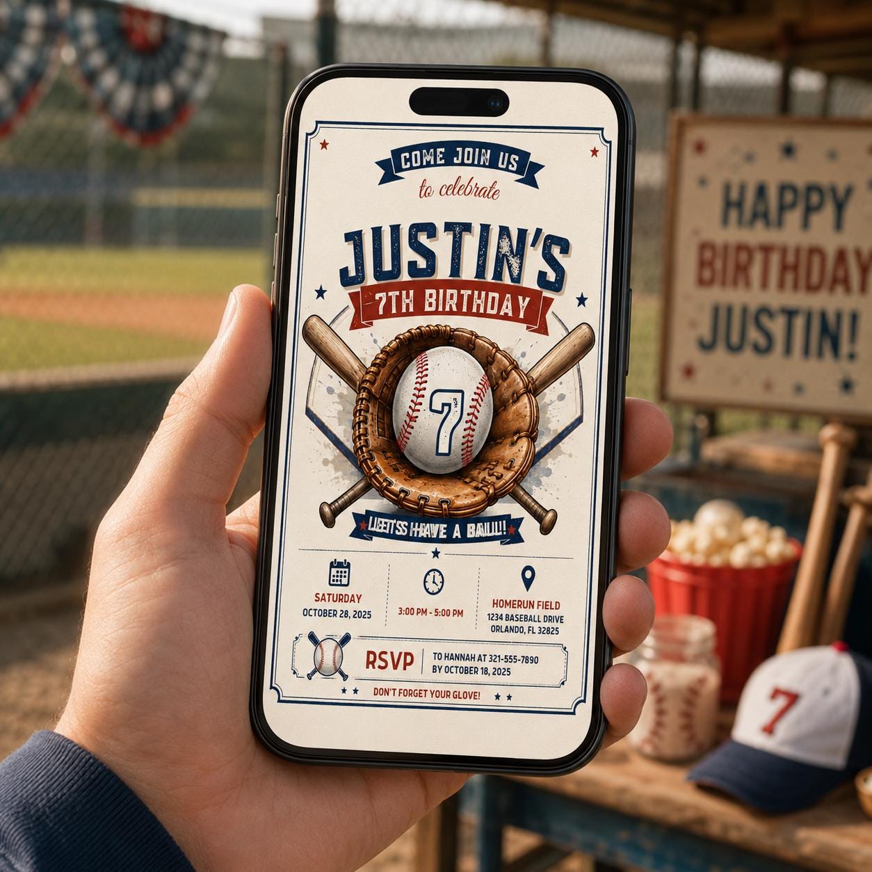 Editable Baseball Birthday Invitation Canva Template, Cream Boys Teens Cute Fun DIY Chic Kids Teen Party Invite, Printable Digital Download.