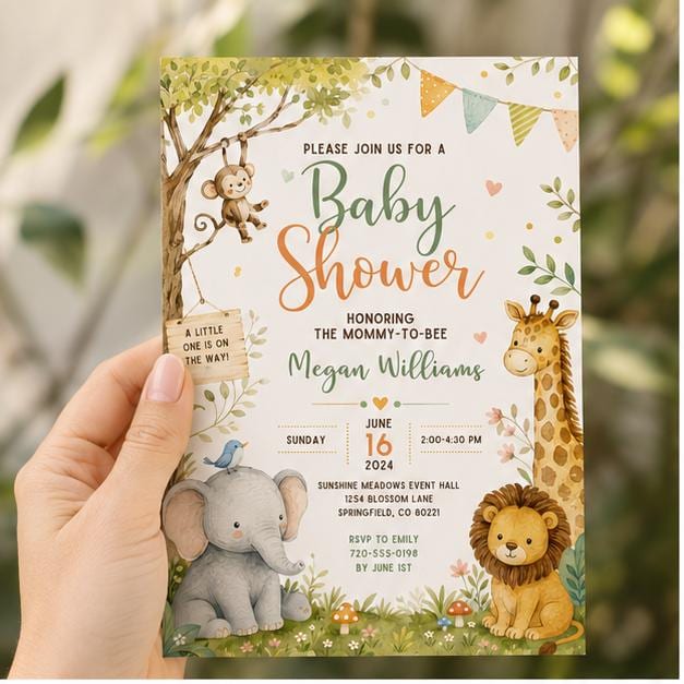 Editable Honey Bear Baby Shower Invitation Canva Template, Girls Kids Bear Cute Fun DIY Sweet Chic Party Invite, Printable Digital Download.