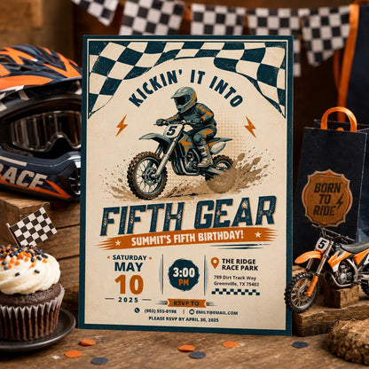 Editable Race Car Birthday Invitation Canva Template, Boho Boys Kids Racing Cute Fun DIY Chic Teen Party Invite, Printable Digital Download.