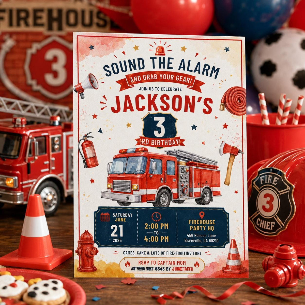 Editable Truck Birthday Invitation Canva Template, Boys Truck Cute Modern Fun Themed DIY Chic Kids Party Invite, Printable Digital Download.