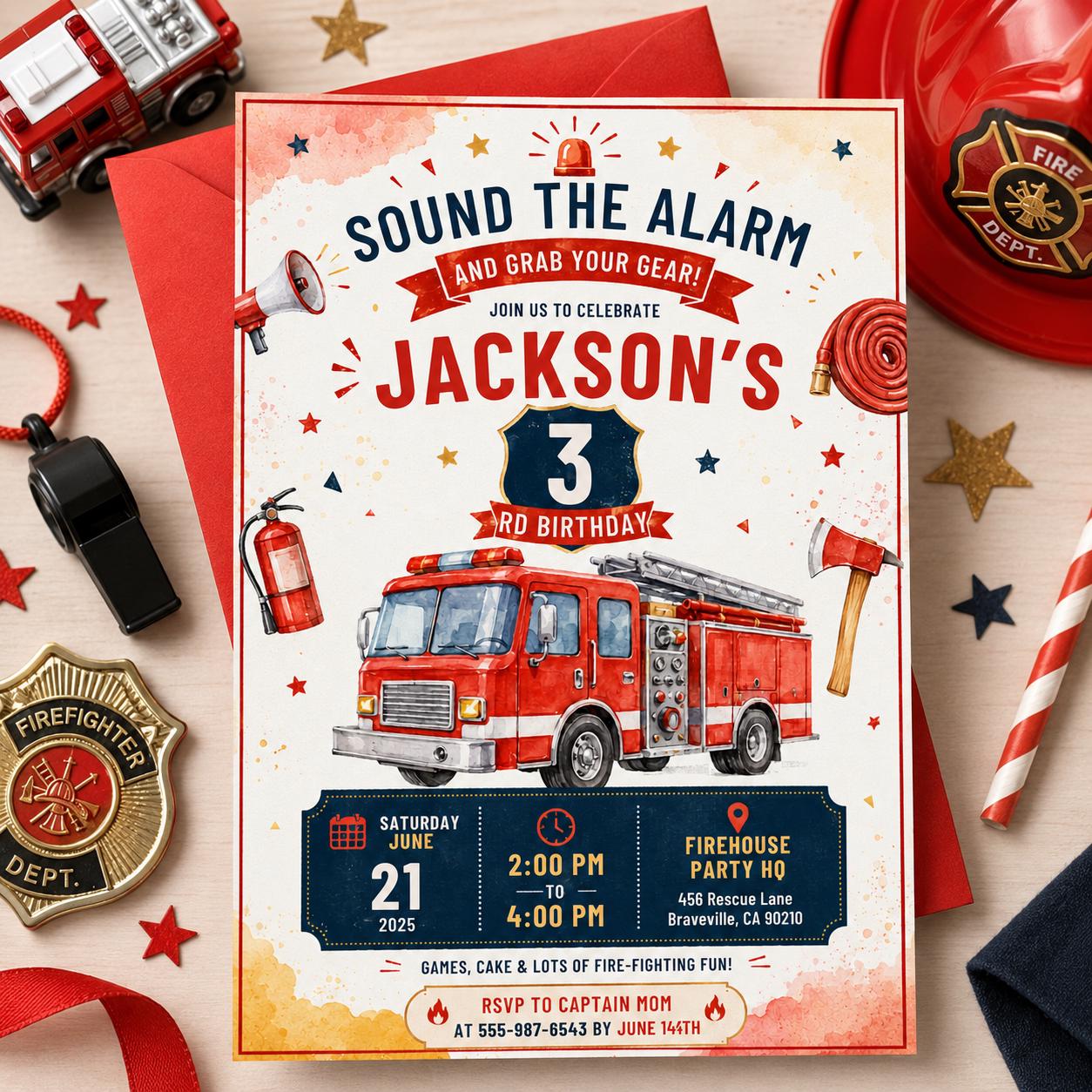 Editable Truck Birthday Invitation Canva Template, Boys Truck Cute Modern Fun Themed DIY Chic Kids Party Invite, Printable Digital Download.