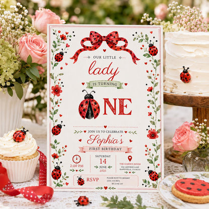 Editable Wildflower Birthday Invitation Canva Template, Pink Floral Girls Kids Cute Modern Fun DIY Party Invite, Printable Digital Download.