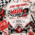 Editable Race Car Birthday Invitation Canva Template, Red Boys Kids Racing Cute Fun DIY Sweet Chic Party Invite, Printable Digital Download.