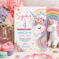 Editable Princess Birthday Invitation Canva Template, Pastel Girls Cute Modern Fun Themed DIY Chic Party Invite, Printable Digital Download.