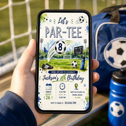 Editable Golf Birthday Invitation Canva Template, Boys Adult Golf Cute Modern Fun Themed DIY Sweet Party Invite, Printable Digital Download.