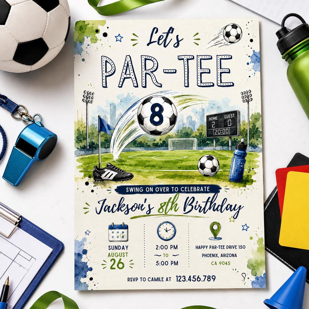Editable Golf Birthday Invitation Canva Template, Boys Adult Golf Cute Modern Fun Themed DIY Sweet Party Invite, Printable Digital Download.