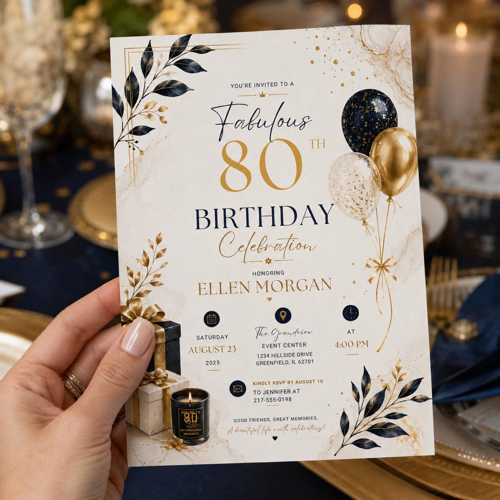 Editable Floral Birthday Invitation Canva Template, Blush Girls Adult Cute Fun DIY Sweet Chic Kids Party Invite, Printable Digital Download.