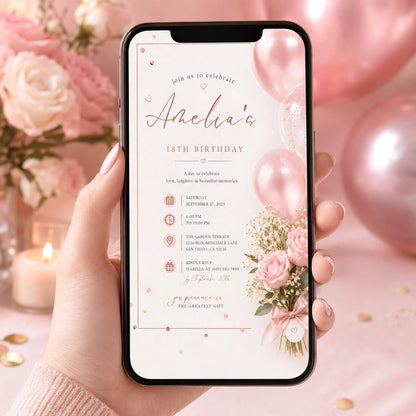 Editable Pink Bow Baby Shower Sign Canva Template, Luxury Floral Girls Kids Bow Cute Modern Fun DIY Chic Teen Printable Digital Party Decor.