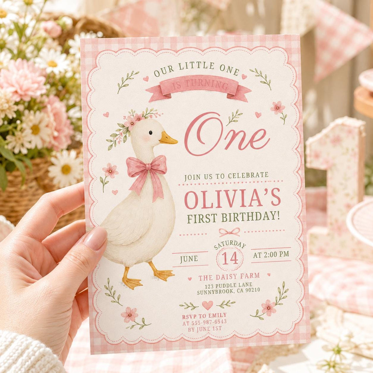 Editable Preppy Birthday Invitation Canva Template, Pink Cute Girls Kids Preppy Fun DIY Sweet Chic Party Invite, Printable Digital Download.
