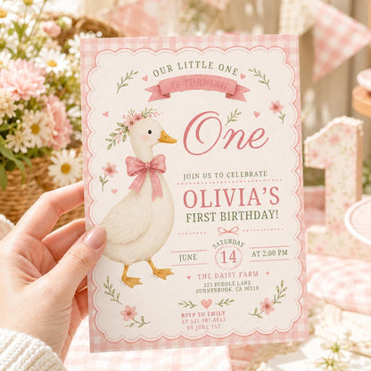 Editable Preppy Birthday Invitation Canva Template, Pink Cute Girls Kids Preppy Fun DIY Sweet Chic Party Invite, Printable Digital Download.