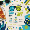 Editable Sunglasses Summer Birthday Invitation Canva Template, Kids Cute Modern Fun DIY Sweet Chic Party Invite, Printable Digital Download.
