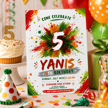 Editable Pool Birthday Invitation Canva Template, Boys Kids Cute Modern Fun Themed Custom DIY Chic Party Invite, Printable Digital Download.