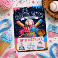 Editable Baseball Drip Birthday Invitation Canva Template, Cream Boys Teens Cute Fun DIY Chic Kids Party Invite, Printable Digital Download.