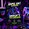 Editable Gamer Birthday Invitation Canva Template, Boys Kids Gamer Cute Modern Fun Themed DIY Chic Party Invite, Printable Digital Download.