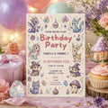Editable Monster Birthday Invitation Canva Template, Kids Cute Fun DIY Sweet Chic Teen Tween Adult Party Invite, Printable Digital Download.